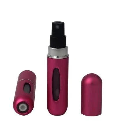 Portable Refillable Perfume Atomizer Spray Bottle – 5ml Mini Travel Perfume Dispenser Reusable Empty Bottle for Men & Women