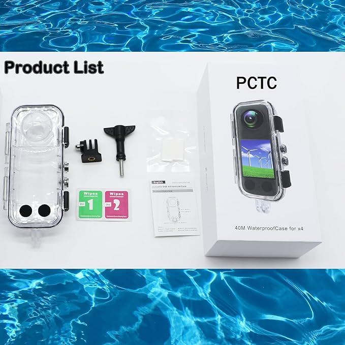 Insta360 X4 Waterproof Protective Case – 40M Underwater Housing