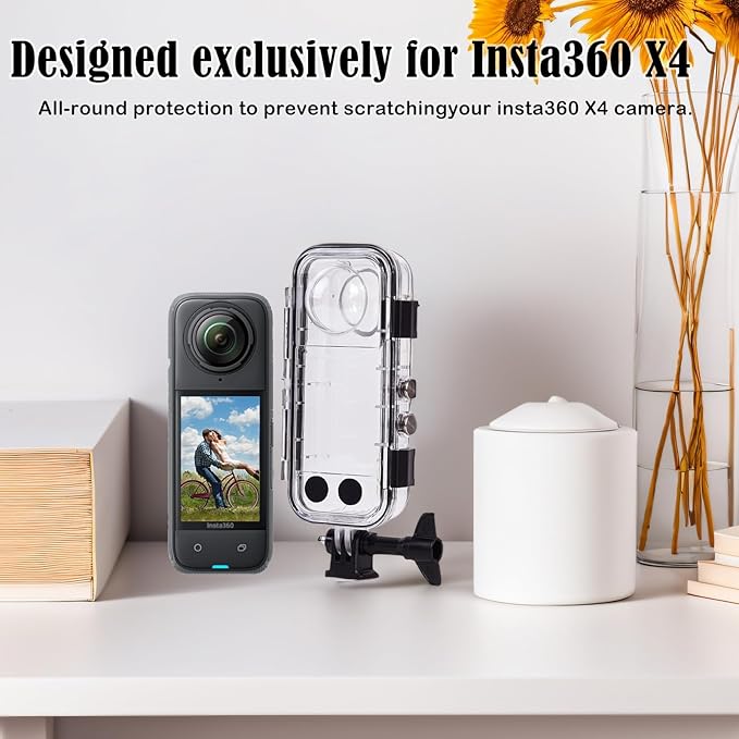 Insta360 X4 Waterproof Protective Case – 40M Underwater Housing